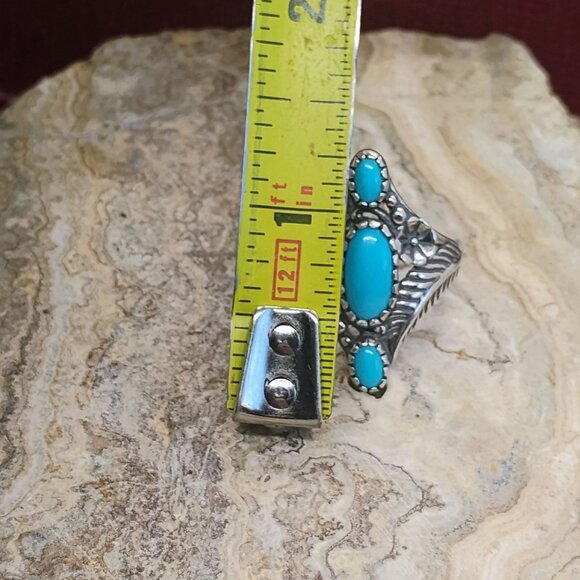 Carolyn Pollack AW Sterling Silver Sleeping Beauty Turquoise Ring Size 9 w/BOX - Picture 6 of 10